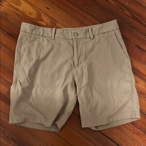 Lululemon Athletica Tan Flat Front Shorts